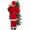 4ft. Musical Santa Claus with Lighted Christmas Tree & Teddy Bear Standing Christmas Figure